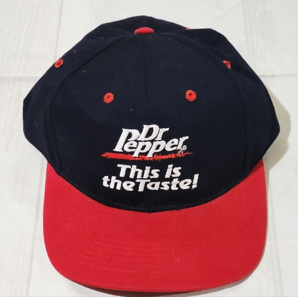 Vintage Dr Pepper Snapback Hat 1990s Dead Stock - Picture 1 of 4